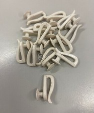Clips agganci per tende 13 pezzi cod. 1094 bianchi in plastica fai da te ricambi
