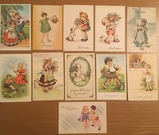 Lotto 11 Cartoline bimbi  augurali  vari anni 900 ( 3 viaggiate)