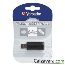 VERBATIM Pen Drive USB 2.0 Chiavetta Pinstripe - 64Gb