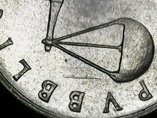 1 LIRA 1958 ERRORE - LINEE IN