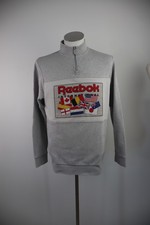 REEBOK FELPA UOMO Tg M MAN CASUAL VINTAGE SPORT SWEATSHIRT COTONE