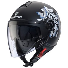 Casco Jet Caberg Riviera V4 X Mia Opaco-Nero/Bianco-Grigio-Azzurro Casco Moto