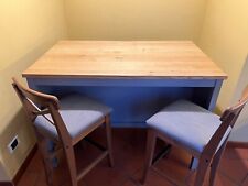 Isola cucina IKEA TORNVIKEN grigio/rovere e 2 sgabelli IKEA INGOLF come nuovi