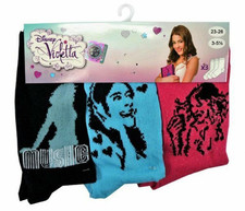 Calze Disney Violetta Taglia 23/26 - 3 paia