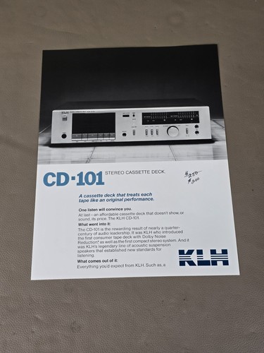 Klh stereo cassette deck - klh,