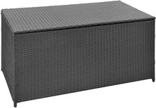 Cassapanca in Polirattan Nero