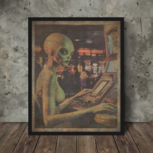 Las vegas alien casino wall - casino,