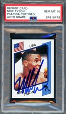 Mike Tyson Auto 1986 Panini