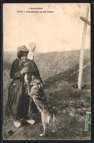 Cpa une bergère son - cpa,