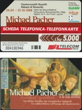 SCHEDA TELEFONICA 5000 LIRE BILINGUE MICHAEL PACHER SCADENZA 30.06.2000