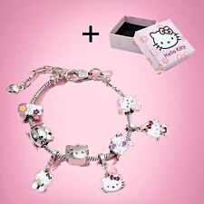 Bracciale Charm Hello Kitty con Confezione Regalo a Tema Hello Kitty - Versione A