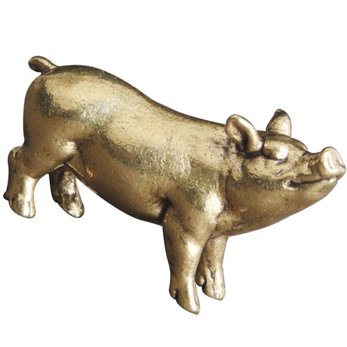 Statuina maialino ottone