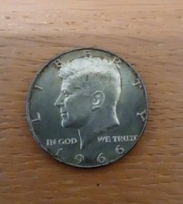1966 Moneta MEZZO DOLLARO Half Dollar ARGENTO Silver Kennedy JFK OTTIMA RARA