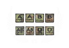 Patch Gruppo Sanguigno Ricamato Vegetato Italiano cm. 4x4