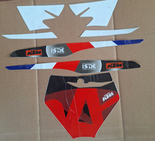 Adesivi crystal forcellone e portanumero anteriore six days ktm 300 2020-23