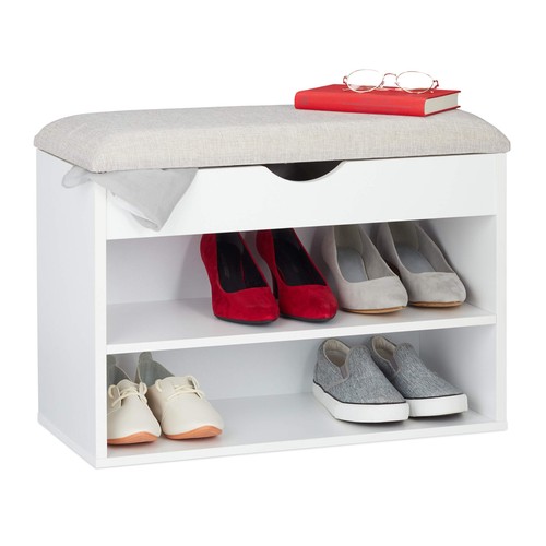 Relaxdays panca con scarpiera - panca,