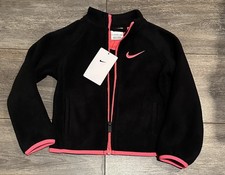 Giacca Nike in pile nero rosa
