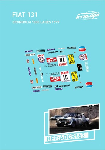 Calcas fiat 131 gronholm 1000 - fiat,