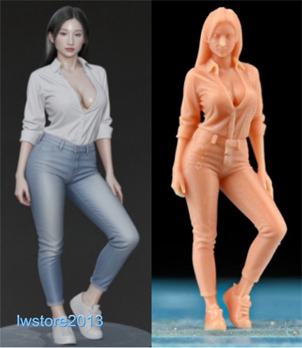 Figurine beauty girl dipinte - figurine,