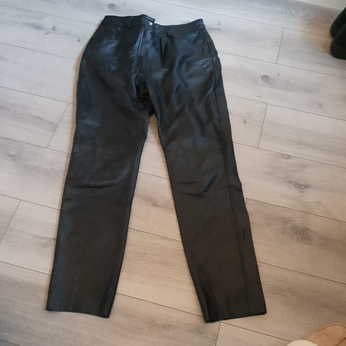 Pantalone nero vera pelle - in,