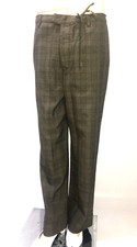MARTIN MARGIELA 2003 Checked Wool Trousers with Coulisse size 44 ita