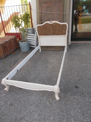 Antico letto chabby laccato - antico,