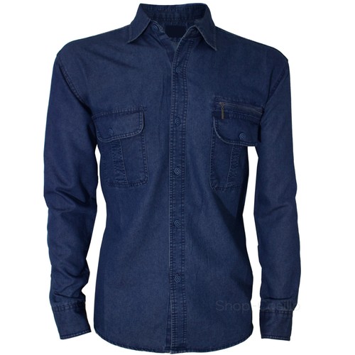Camicia jeans manica lunga - jeans,
