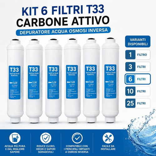 Cartuccia t33 carbone attivo - cartuccia,