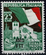 1952 TRIESTE A AMG-FTT FIERA DI TRIESTE 1 V. NUOVO MNH M54250