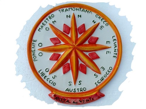 Rosa dei venti ceramica di - in,