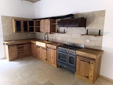 Cucina INDUSTRIAL mod. LEONARDA 420x190x65xh210cm SU MISURA NO elettrodomestici