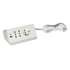 Ciabatta Multipresa Scrivania 2 Prese Bipasso 1 Schuko, USB A+C BTicino S3711DBU