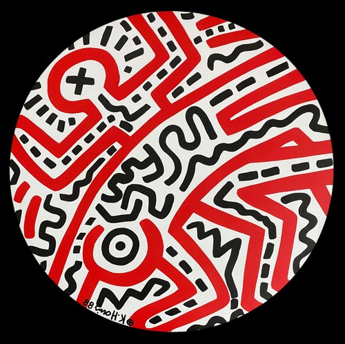 Keith haring acrilico legno - haring, su