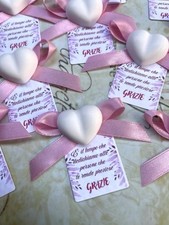 gessetti profumati 25 Segnaposto Cuore Matrimonio Cuoricini Tags Rosa