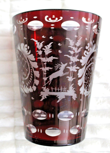 Vaso vetro rosso - lg,