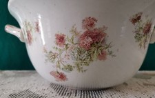 FLORIO CERAMICA/ Zuppiera con decori floreali _Liberty