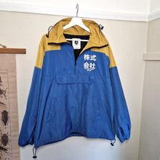 Giacca a vento retrò uomo taglia L ARG ancora una volta caricatore blu grafica Giappone