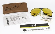 VINTAGE SUNGLASSES OCCHIALI RAY BAN SHOOTER AMBERMATIC AVIATOR B&L BAUSCH LOMB