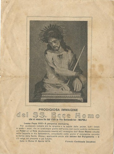 Santino stampa antica - antica, ecce
