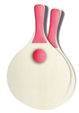 Racchette racchettoni da spiaggia in legno con pallina 0NQ3