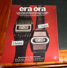 Advertising Italian Pubblicità Werbung: 1977 Texas instruments orologi quarzo