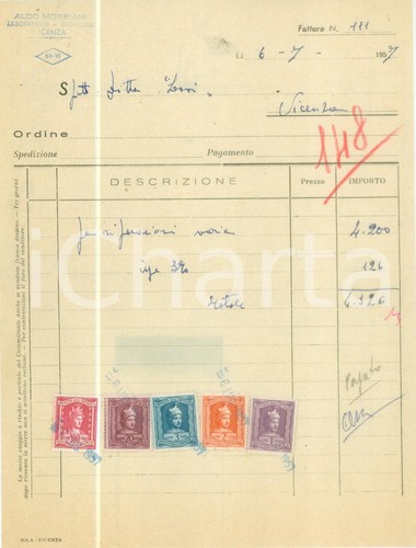1957 vicenza aldo morsiani - vicenza,