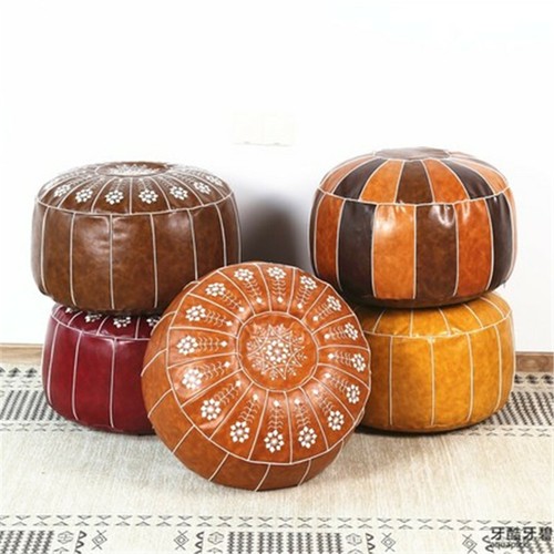 Pouf marocchino pelle pu - pelle,