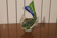 SOPRAMMOBILE VINTAGE PESCE IN VETRO DI MURANO ANNI 60/70