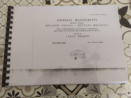 Pedron solfeggi manoscritti - -,