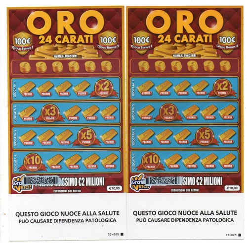Gratta vinci oro carati - vinci,