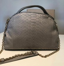 BORBONESE BORSA A MANO SEXY VERO PITONE GRIGIO ORIGINALE