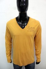 Maglia Lee Uomo Taglia XL Cotone T-Shirt Arancione Maglietta Estiva Man Logo