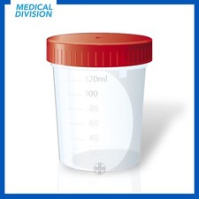 4 Contenitori per urina con tappo ermetico a vite 120 ml - analisi urine