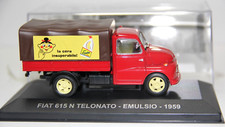 EDICOLA USATO 1:43 DIE CAST FIAT 615 N TELONATO EMULSIO 1959 ROSSO EDI 2 PUB
